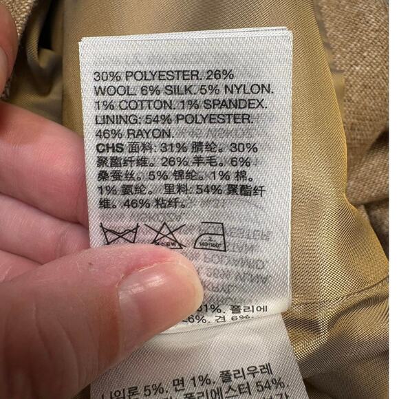 New NWT & Other Stories Tan Wool Silk Blend Tweed Asymmetric Mini Skirt - 10 - Picture 9 of 9